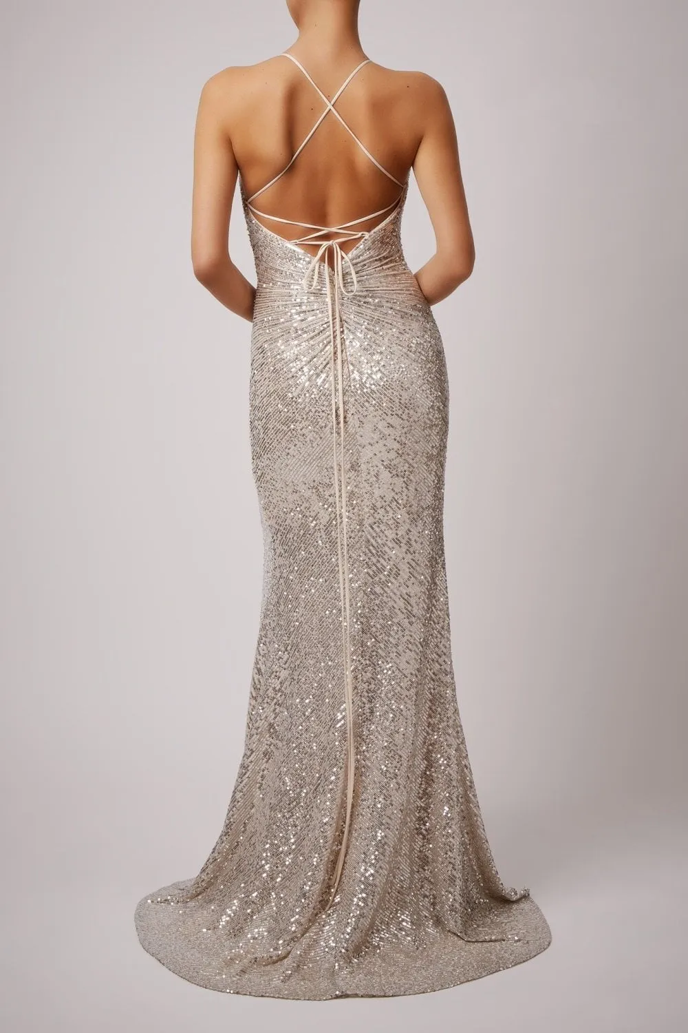 Rose Pink sequin low back dress Mascara MC186119 sold by Cargo product image thumbnail 2