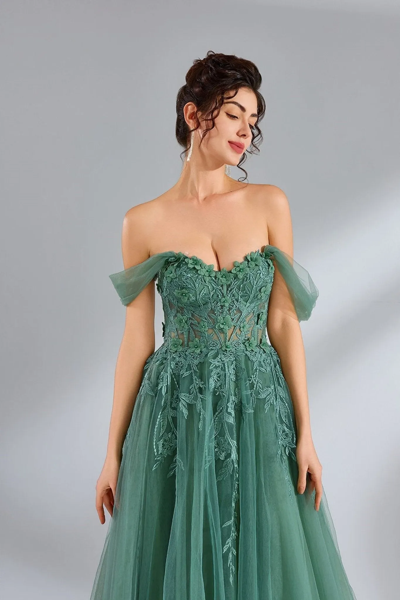 Sage Green YLONA Corset Top Tulle Dress sold by Cargo product image thumbnail 4