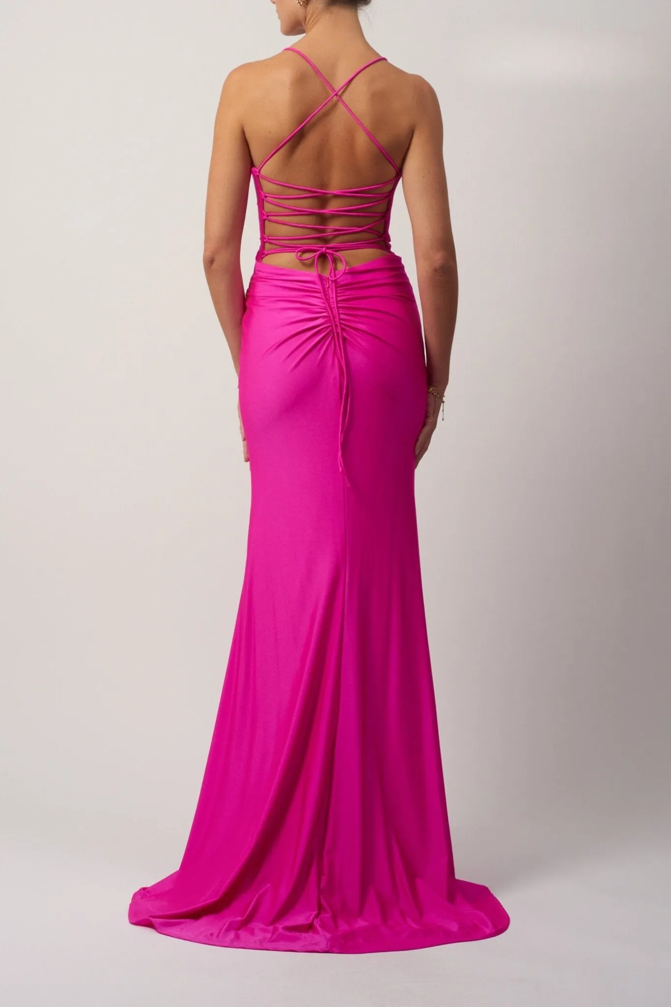 Mascara Pop Pink Tie Back Wrap Jersey Dress MC192058 sold by Cargo product image thumbnail 2