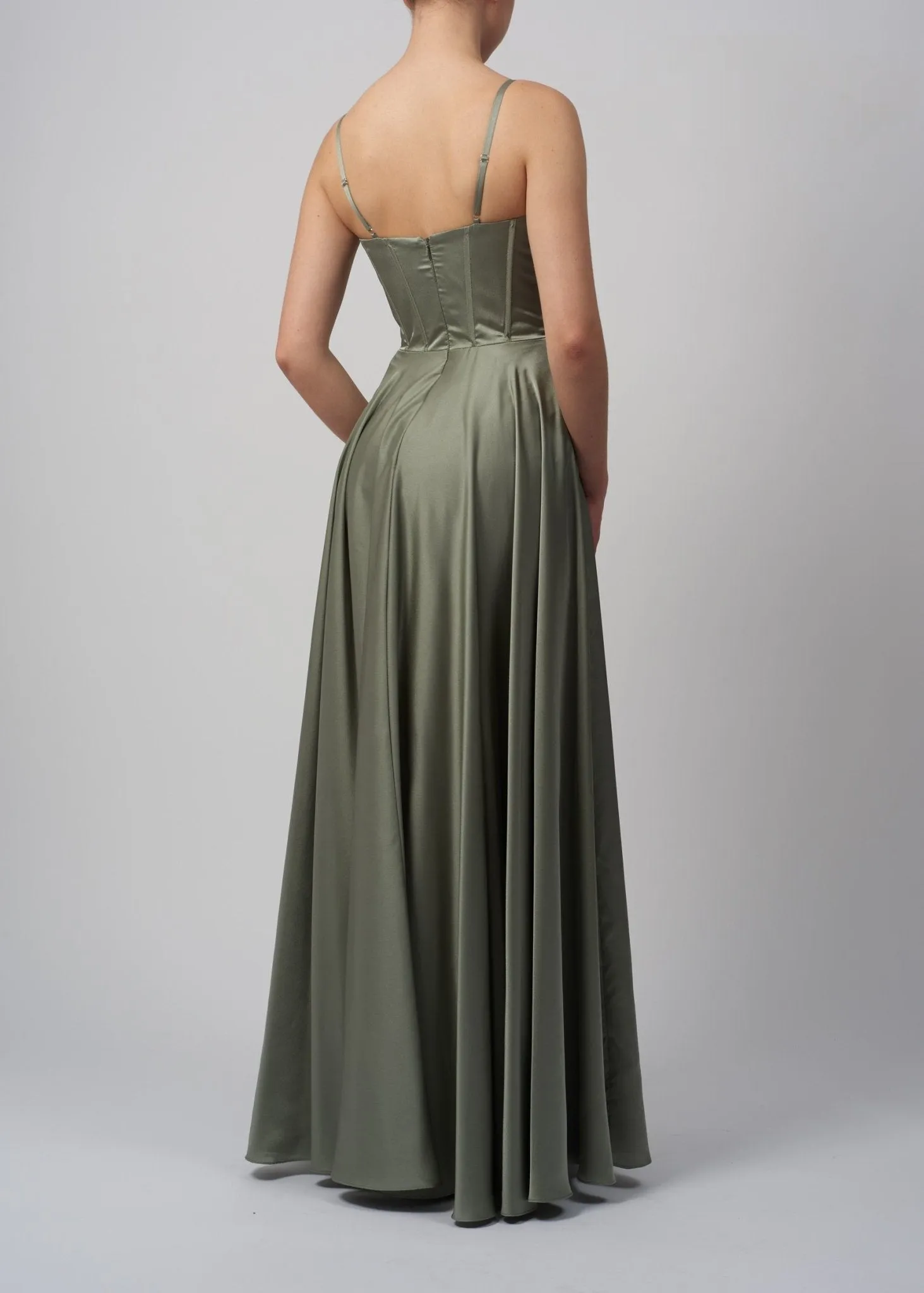 Mascara MC12314 Navy Satin Corset Prom Dress sold by Cargo product image thumbnail 3