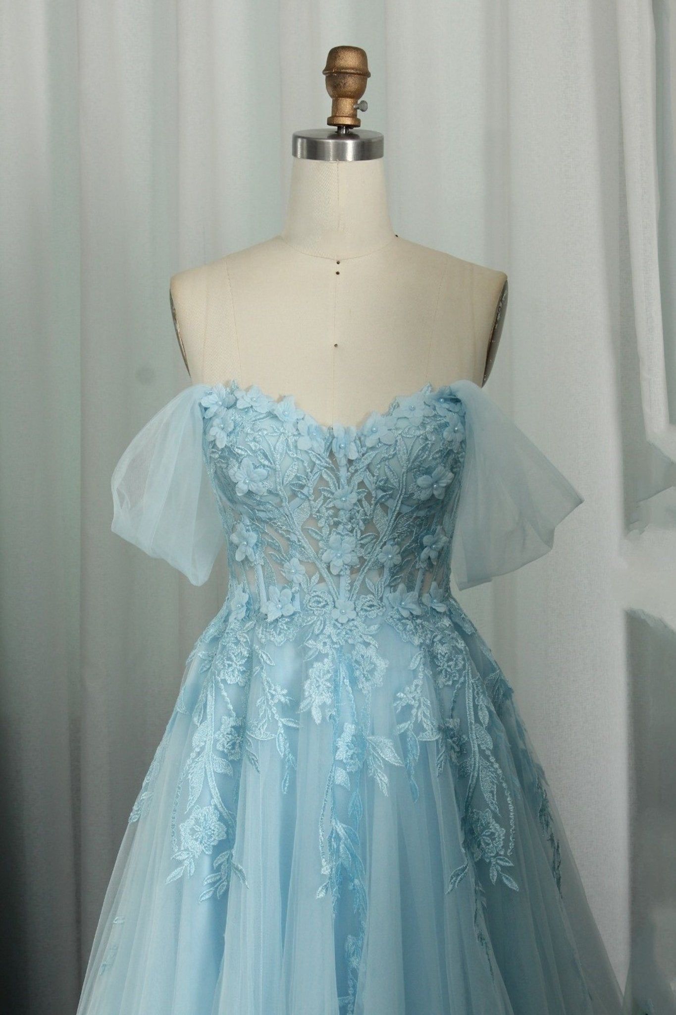 Ylona - Baby Blue Corset Top Tulle Dress sold by Cargo product image thumbnail 2
