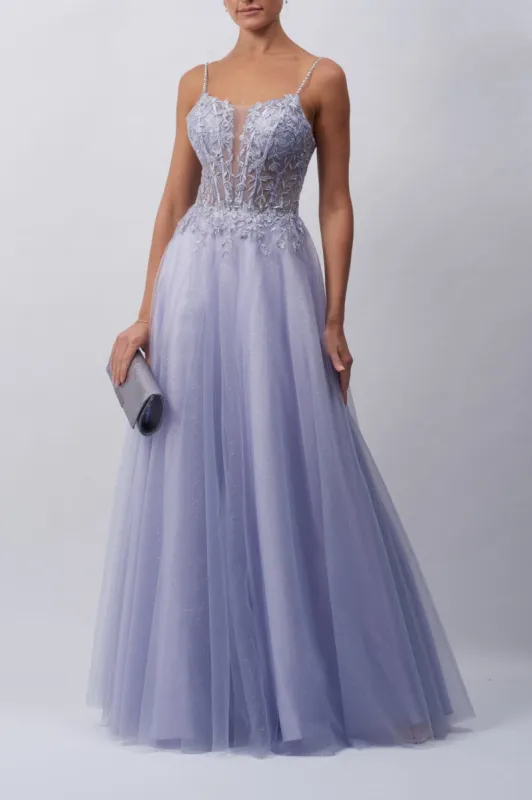 Lavender MC119511 Tulle Glitter Ballgown sold by Cargo