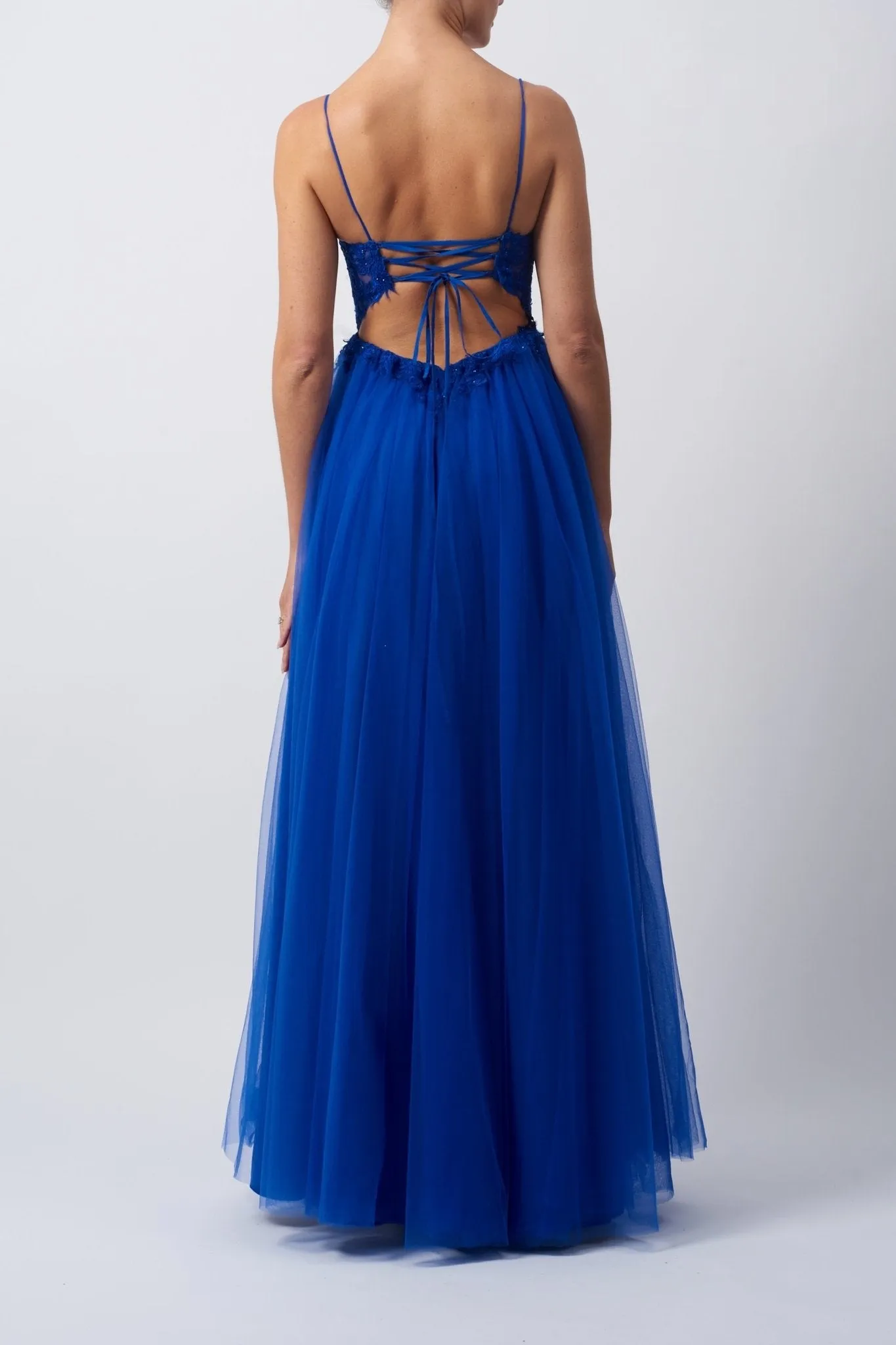 Royal Blue Low Back Lace Tulle Dress MC1825025 sold by Cargo product image thumbnail 2