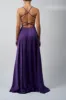 Navy Mascara MC213314 Satin Cross Back Ballgown sold by Cargo