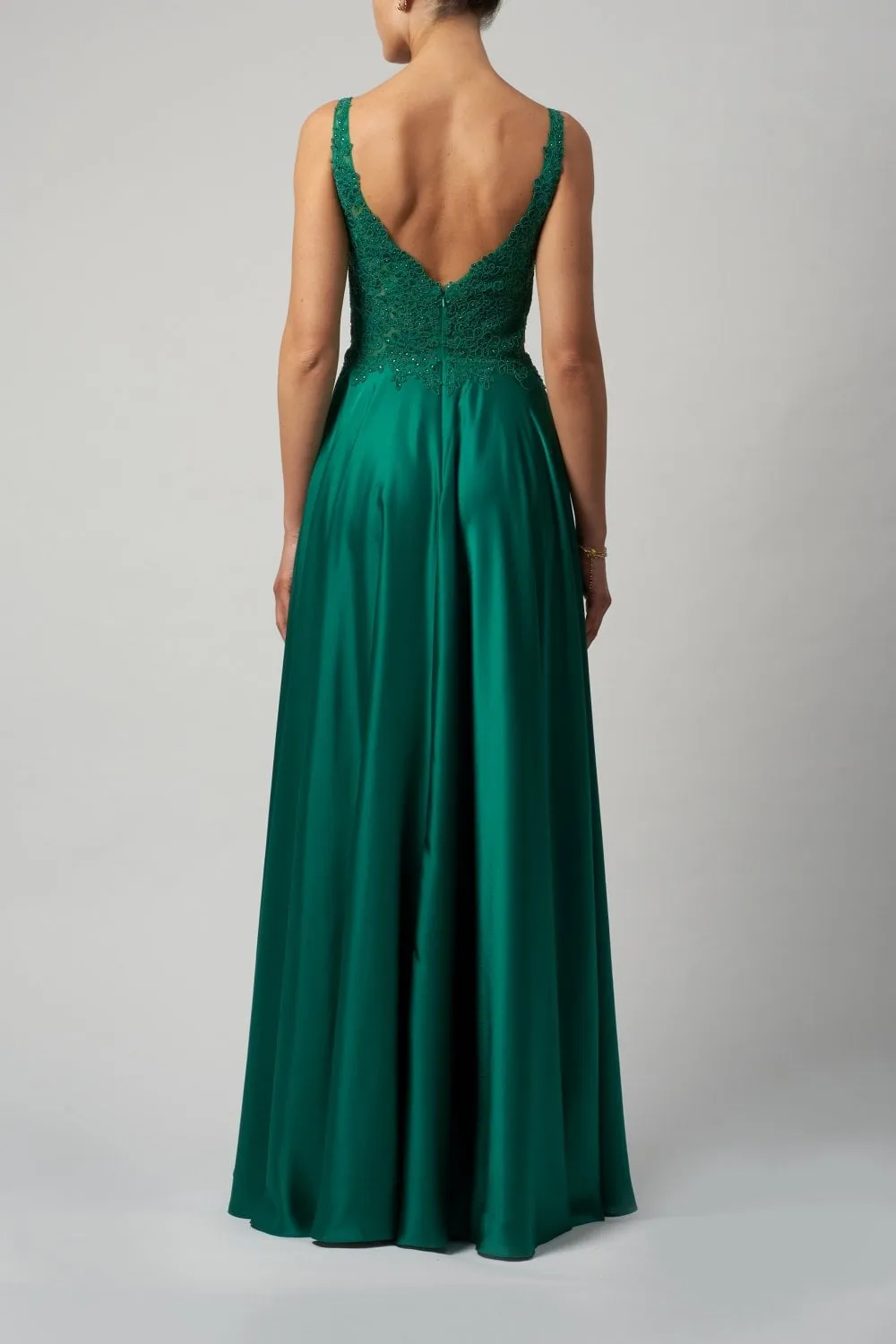 Red Mascara MC121032 Satin Lace Dress sold by Cargo product image thumbnail 2