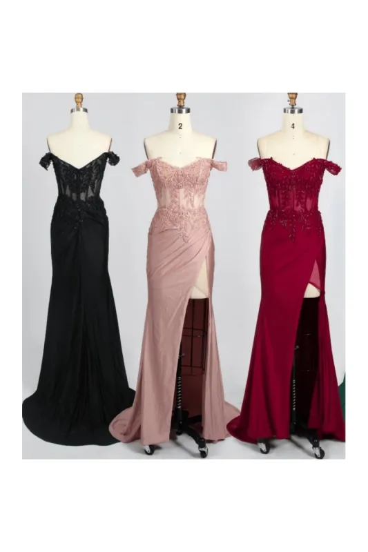 SADIE - Black Off-shoulder Corset Dress sold by Cargo