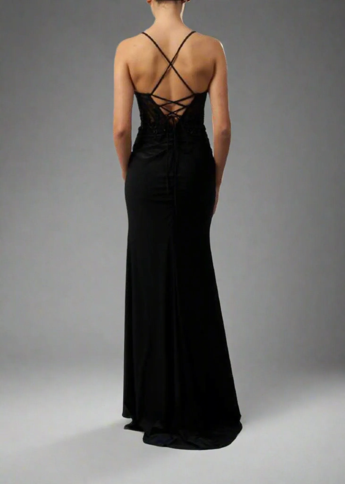 Mascara MC11324 Wine Corset Fitted Prom Dress sold by Cargo product image thumbnail 2
