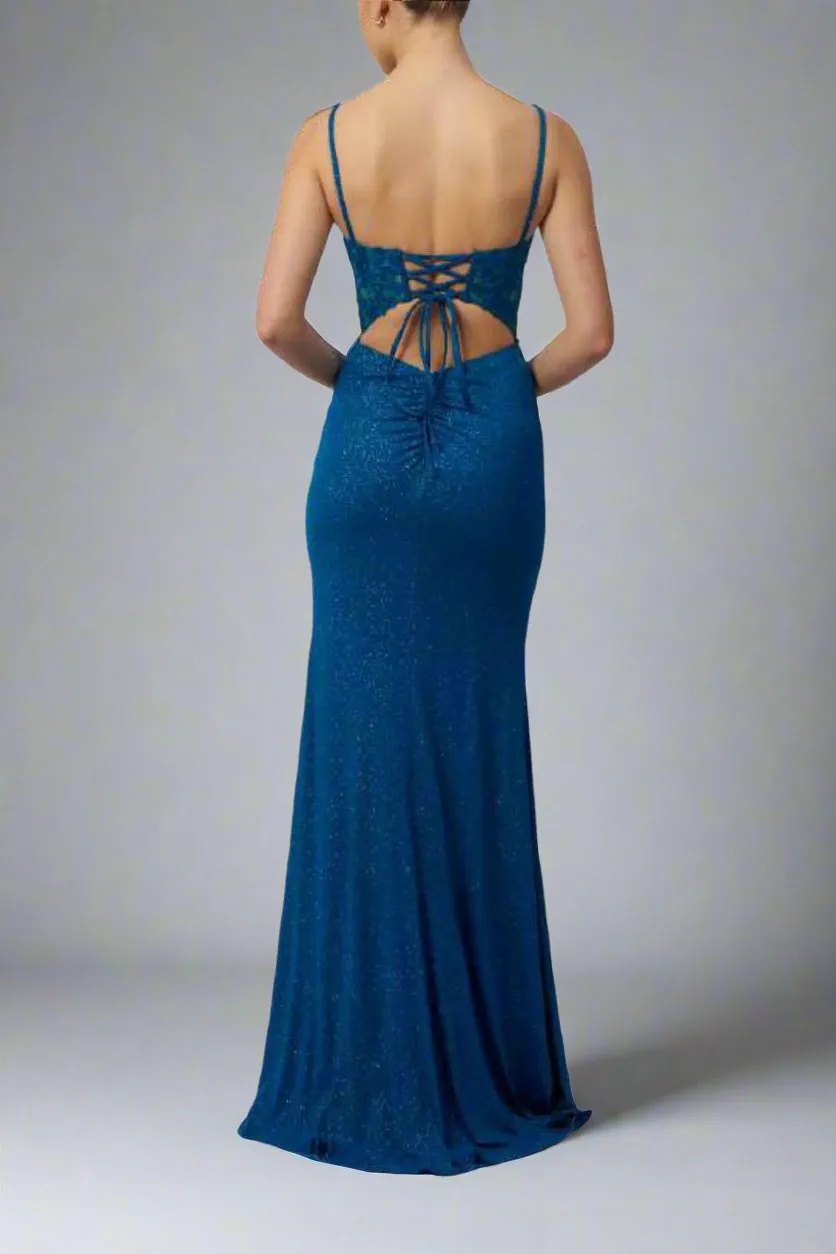 Mascara Teal Glitter Dress with Embellished Bodice MC11342 sold by Cargo product image thumbnail 2