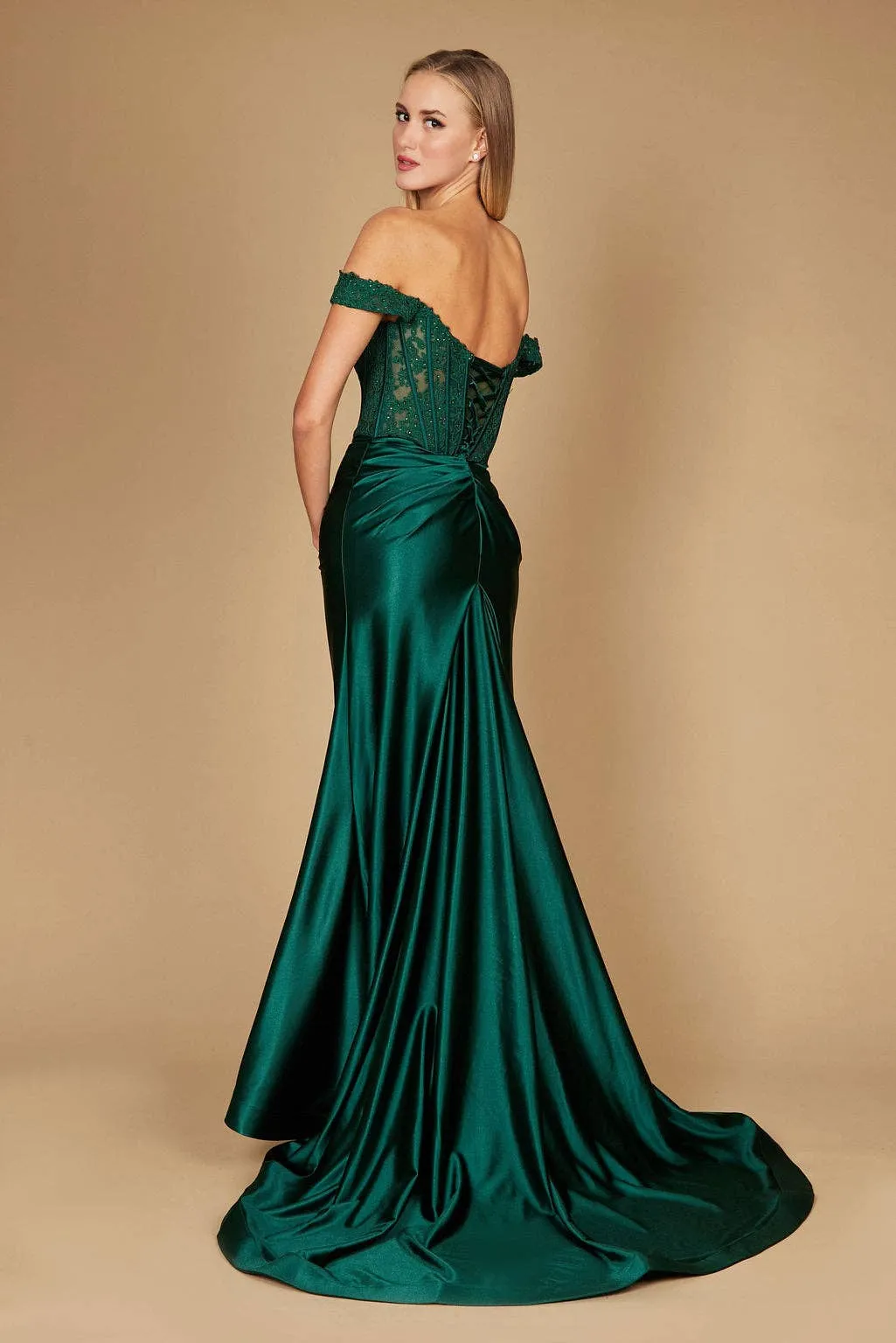Long Corset Mermaid Prom Formal Dress - Emerald Green DD1340 sold by Cargo product image thumbnail 2