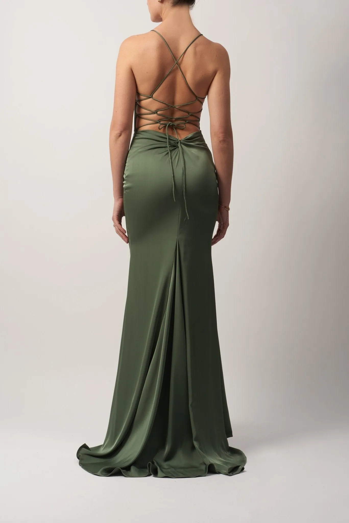 Steele Blue Satin Slip Dress Mascara MC192017 sold by Cargo product image thumbnail 2