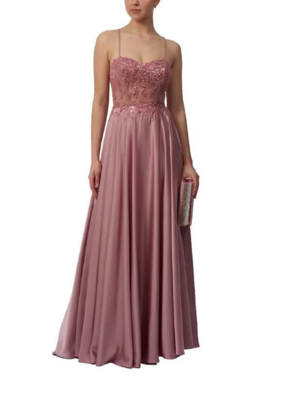 Mascara MC19342 Teal Tie Back Satin Dress sold by Cargo