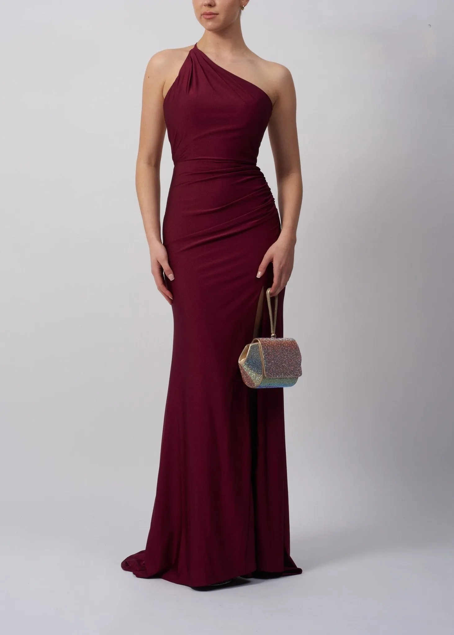 Mascara Wine Single Tie Back Dress MC12333 sold by Cargo