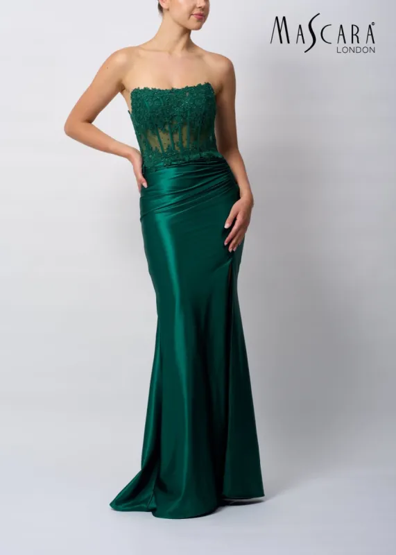 Mascara MC12422 Airforce Blue Strapless Corset Gown sold by Cargo