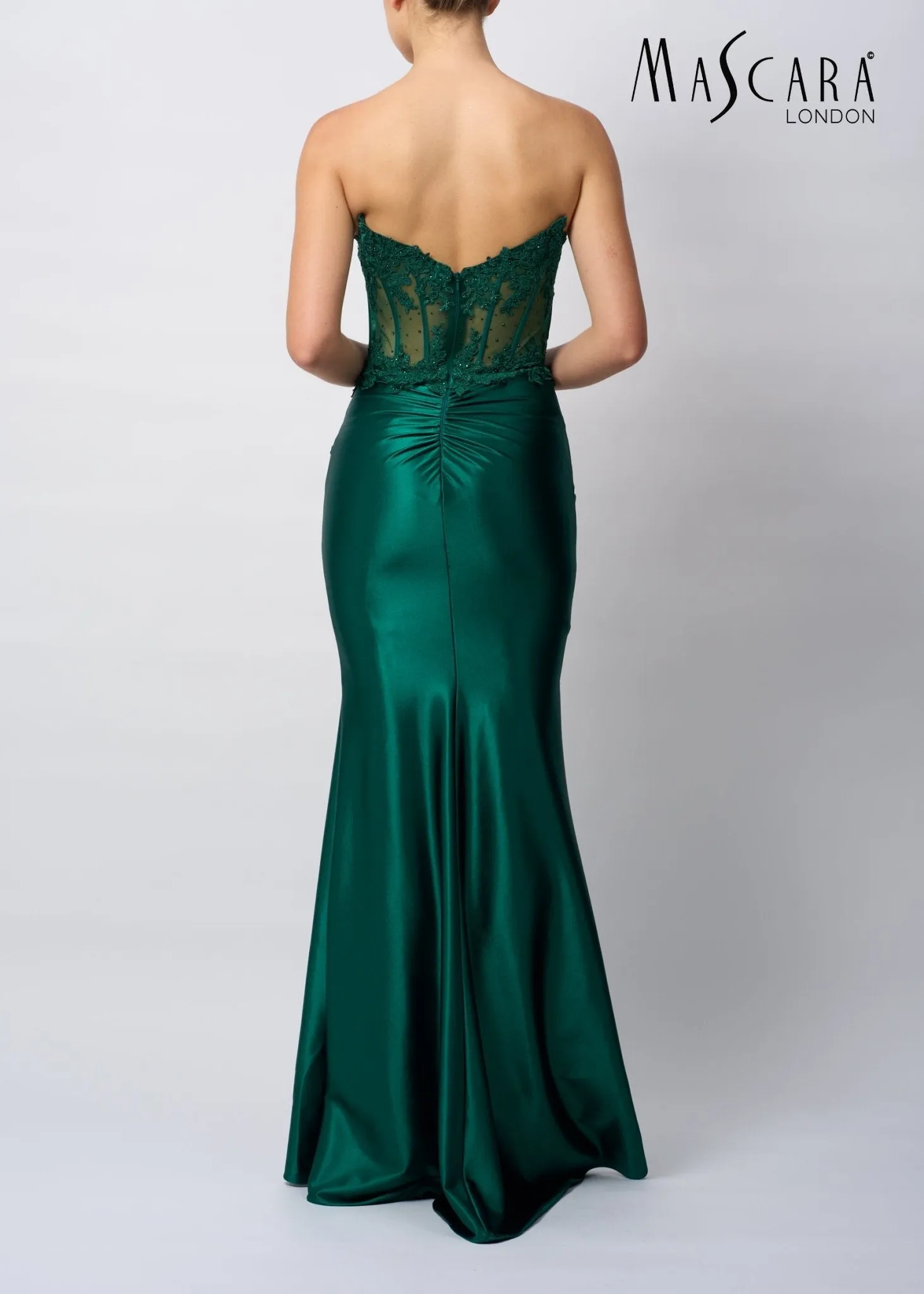 Mascara MC12422 Airforce Blue Strapless Corset Gown sold by Cargo product image thumbnail 2