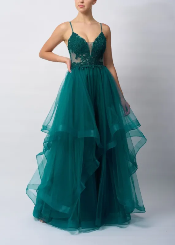 Mascara London MC123224 Forest Green Ballgown sold by Cargo