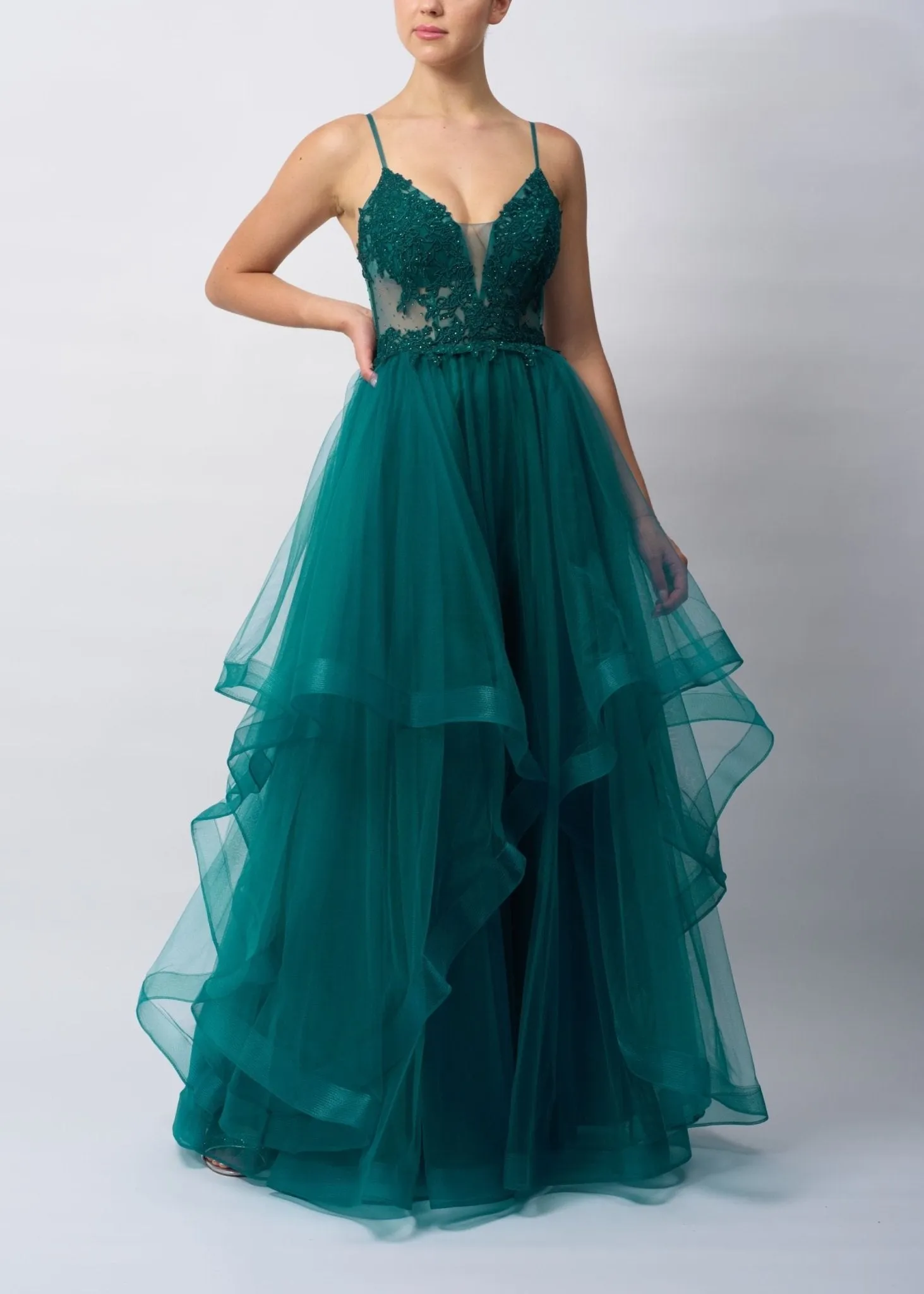 Mascara London MC123224 Forest Green Ballgown sold by Cargo