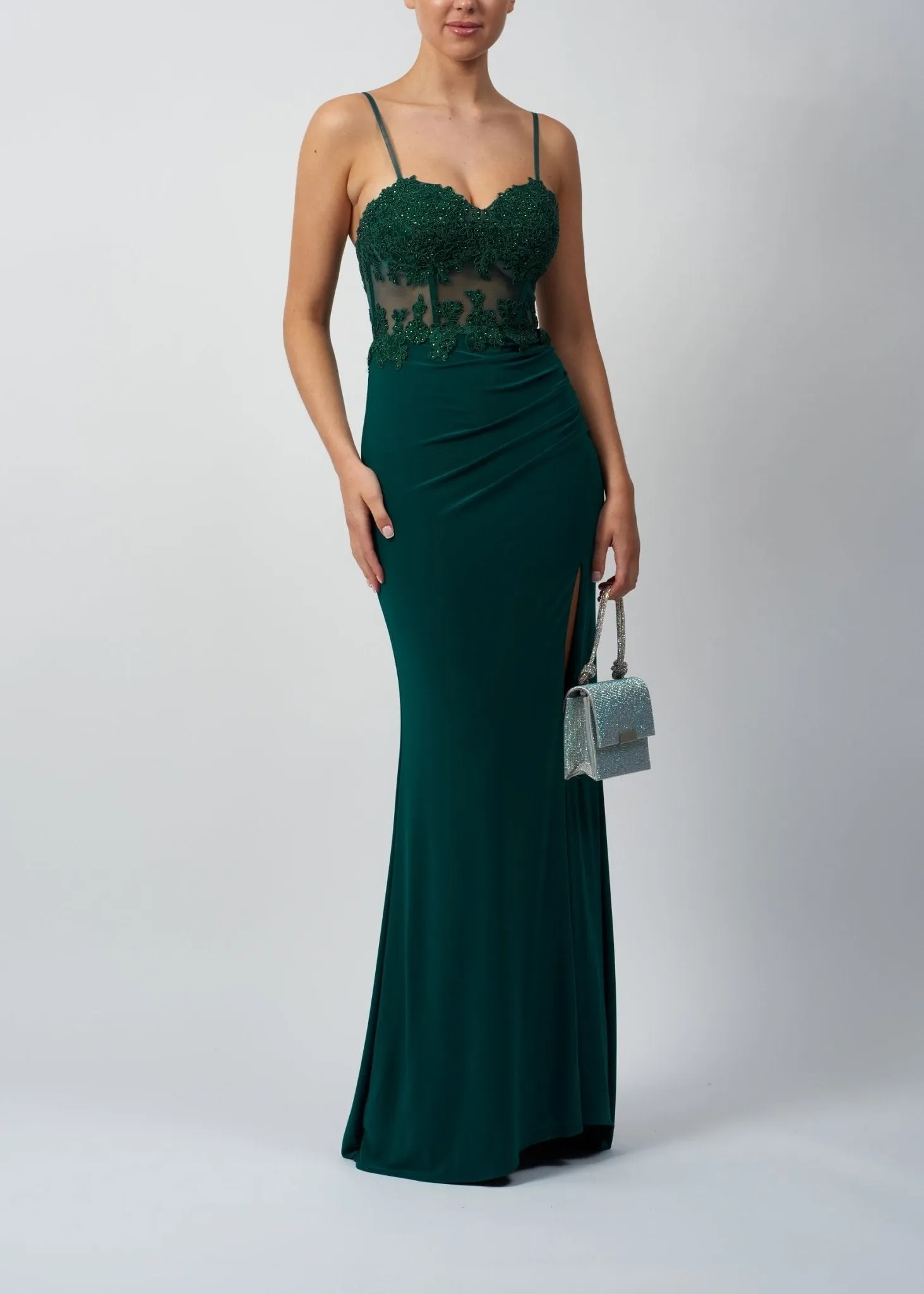 Mascara MC123210 Forest Jersey Corset Prom Dress sold by Cargo