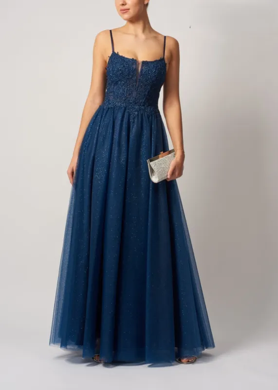 Mascara London MC11344 Navy Prom dress sold by Cargo