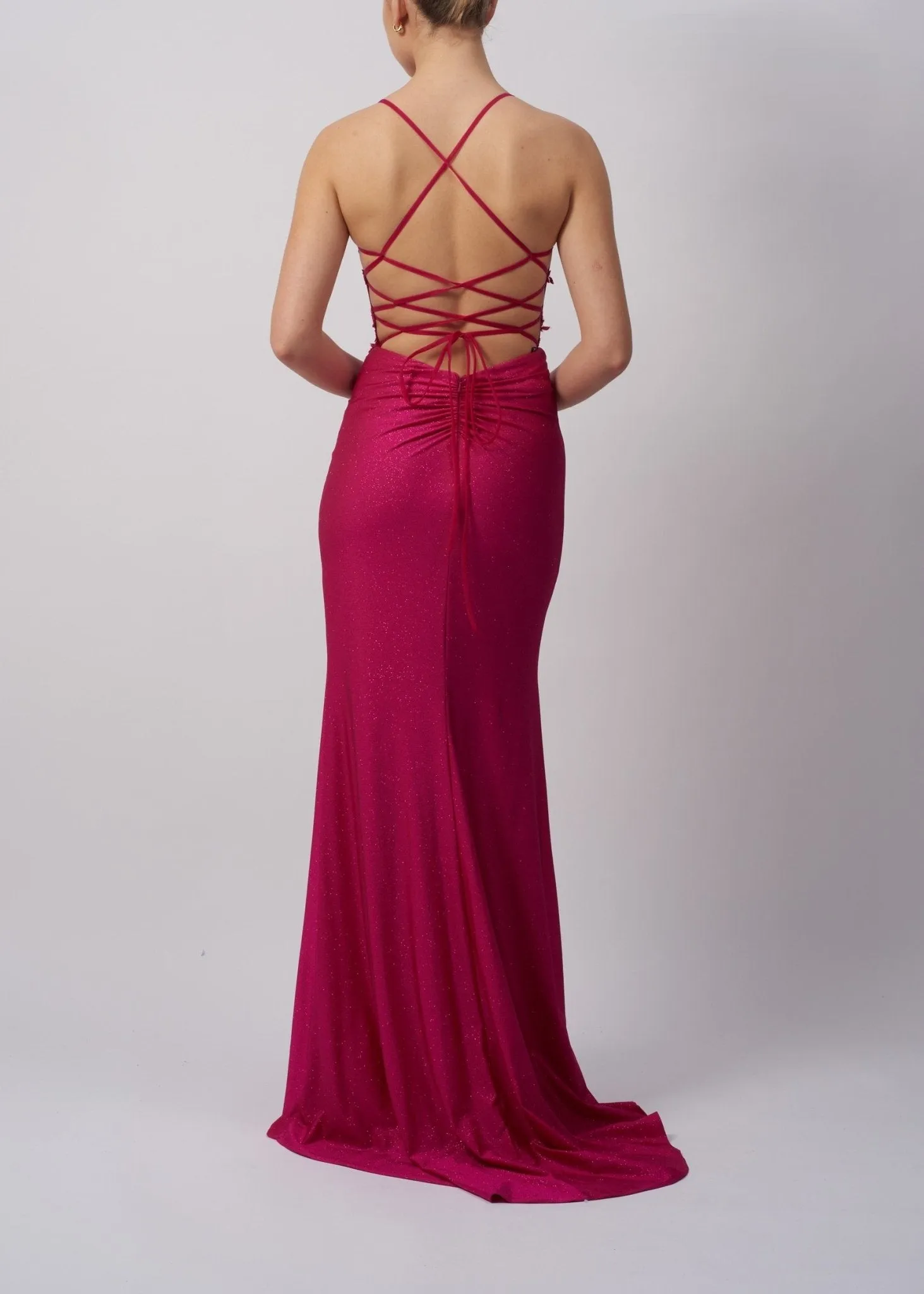 Mascara London MC19341 Airforce Blue fitted Gown sold by Cargo product image thumbnail 2