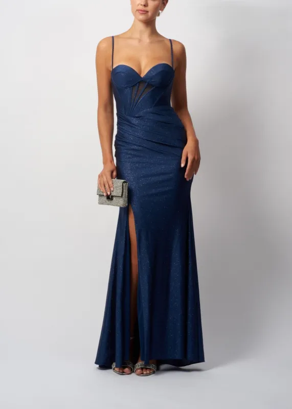 Mascara MC113436 Airforce Blue Glitter Prom Dress sold by Cargo