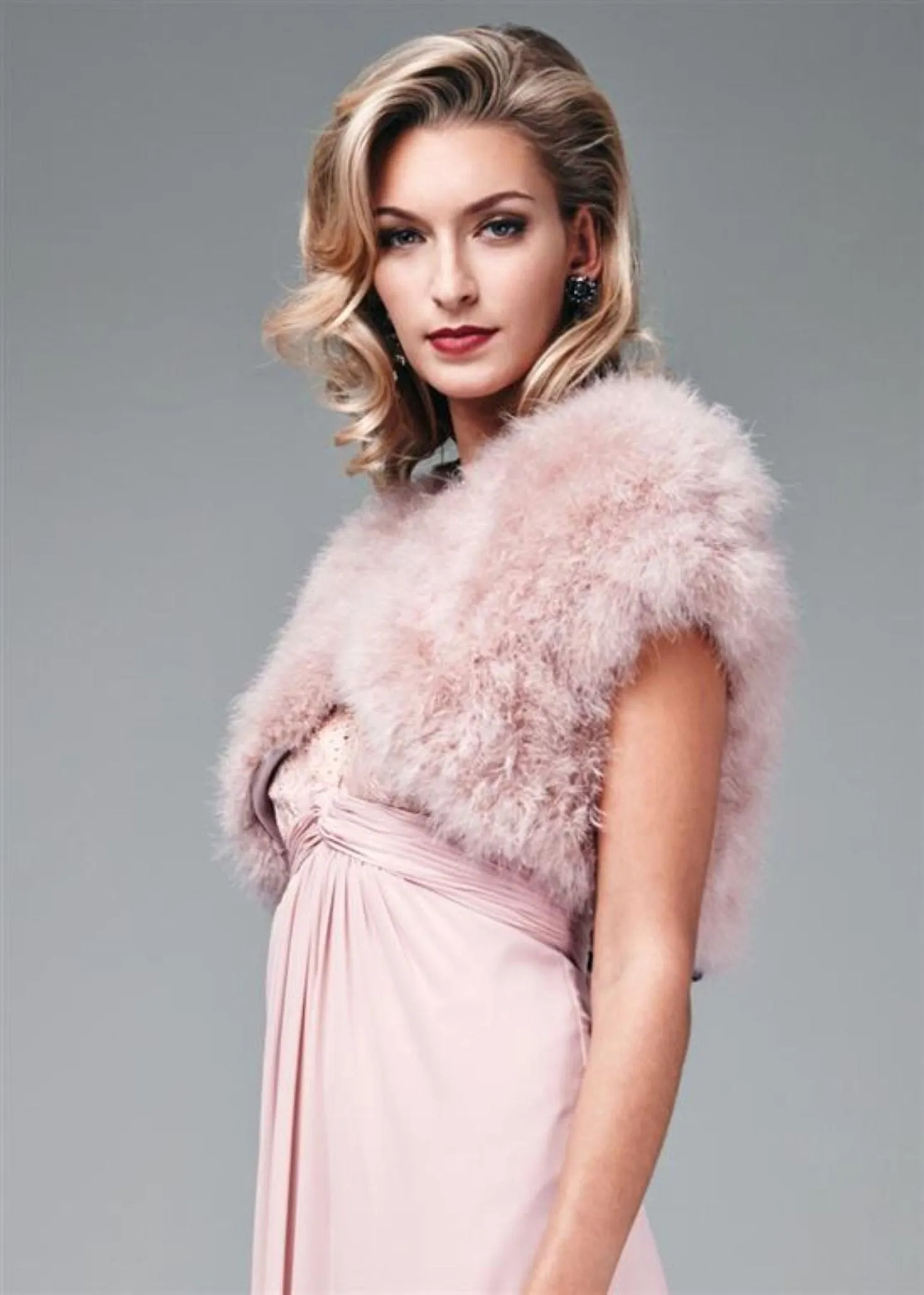 Feather Shrug FK042 in Mink (blush) sold by Cargo product image thumbnail 3
