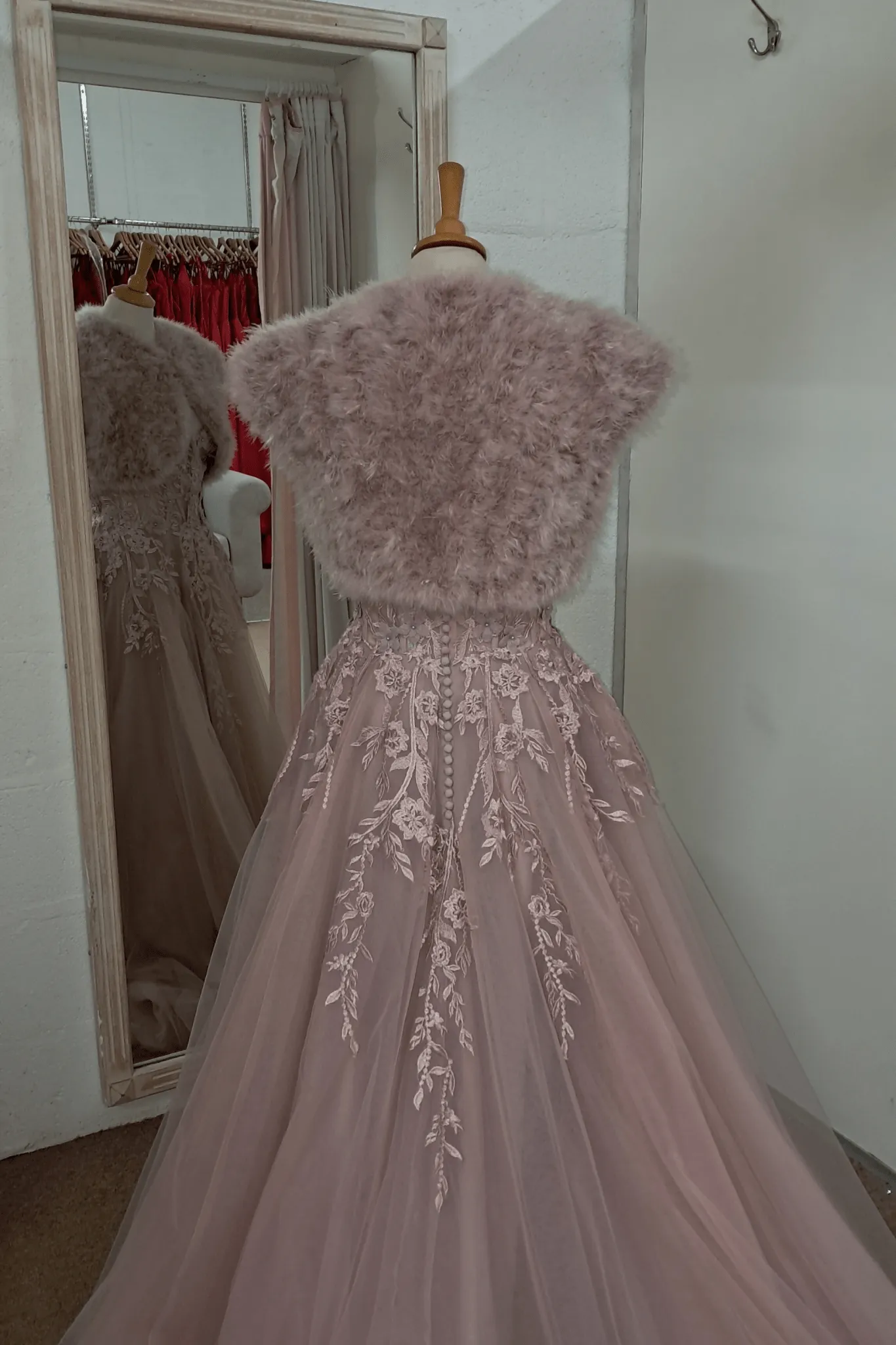 Feather Shrug FK042 in Mink (blush) sold by Cargo product image thumbnail 2