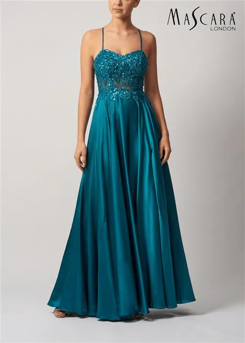 Mascara MC19342 Wine Tie Back Satin Dress sold by Cargo product image thumbnail 2