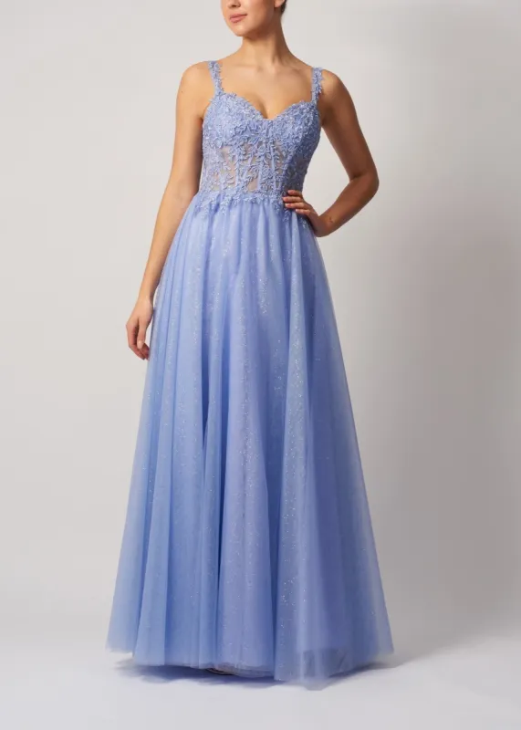 Mascara MC11347 Forest Green Embellished Tulle Prom Gown sold by Cargo