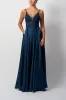 Mascara London MC12204 Airforce Blue Satin Dress sold by Cargo