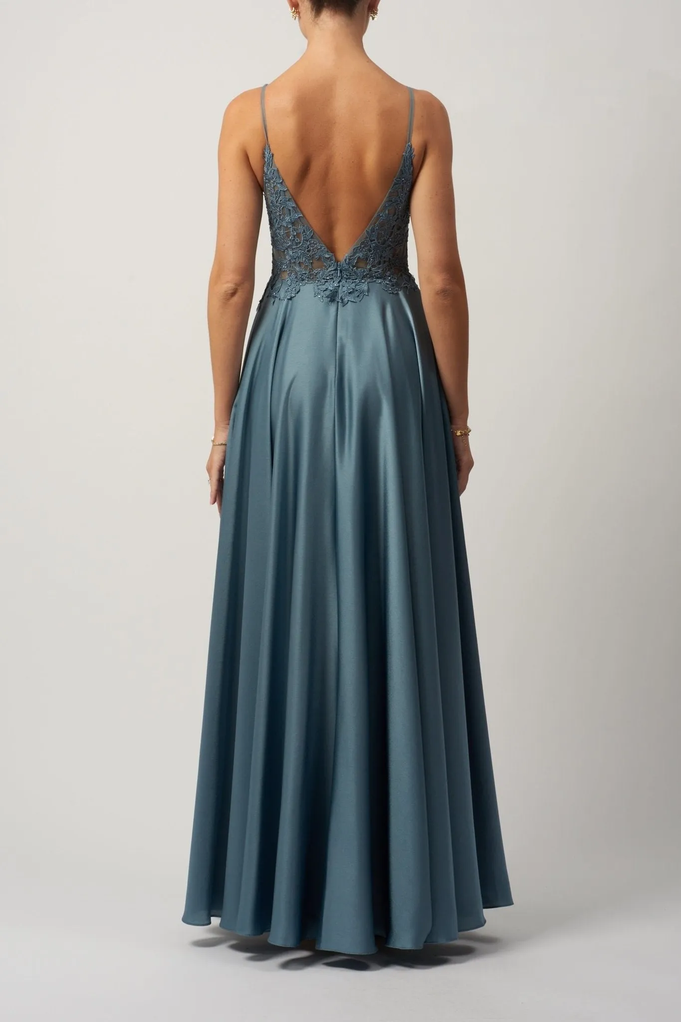 Satin Prom Dress DEW MC12204 Mascara London (steele blue) sold by Cargo product image thumbnail 2