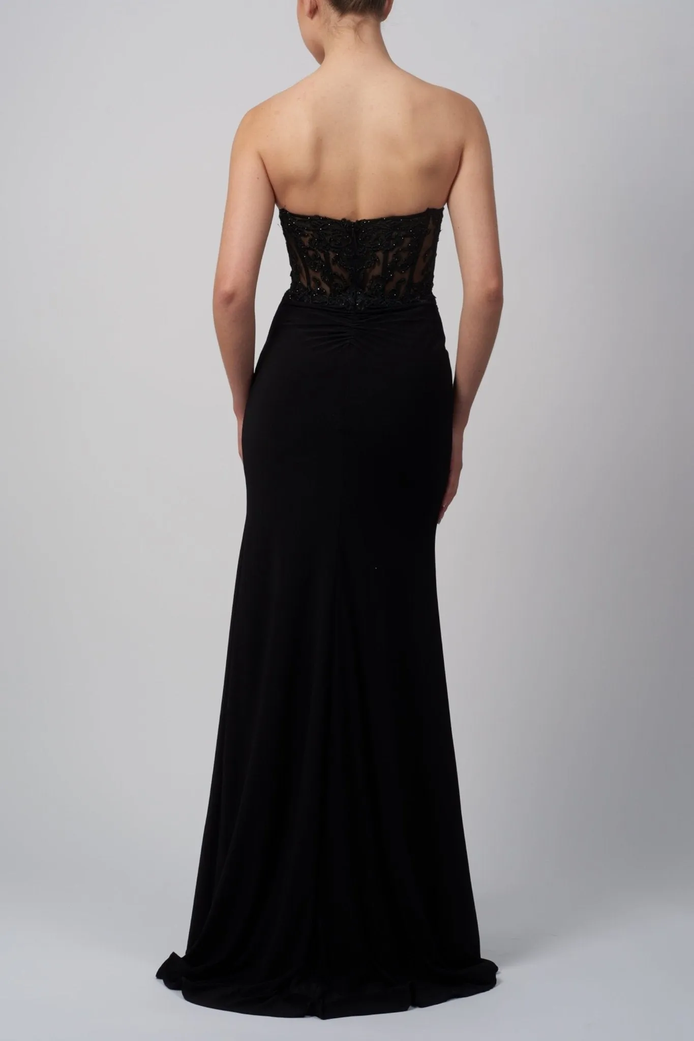 Mascara Black Embroidered Corset Bodice Jersey Dress MC18305 sold by Cargo product image thumbnail 2