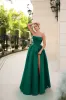 Carmen Light Blue Strapless Satin Ball Gown with Pockets sold by Cargo