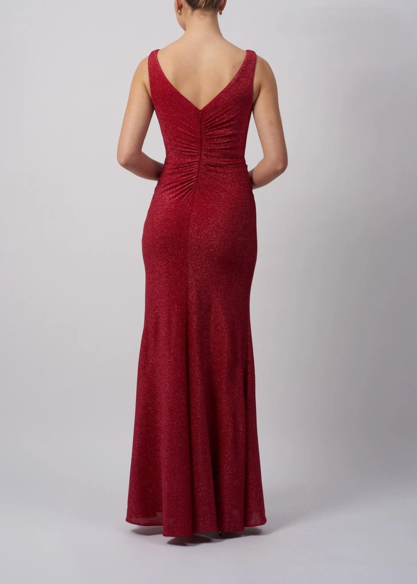 Mascara MC19412 Steele Blue Fitted V-Neck Jersey Dress sold by Cargo product image thumbnail 2