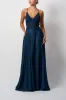 Airforce Blue Open Back Satin Prom Dress MC122027 sold by Cargo