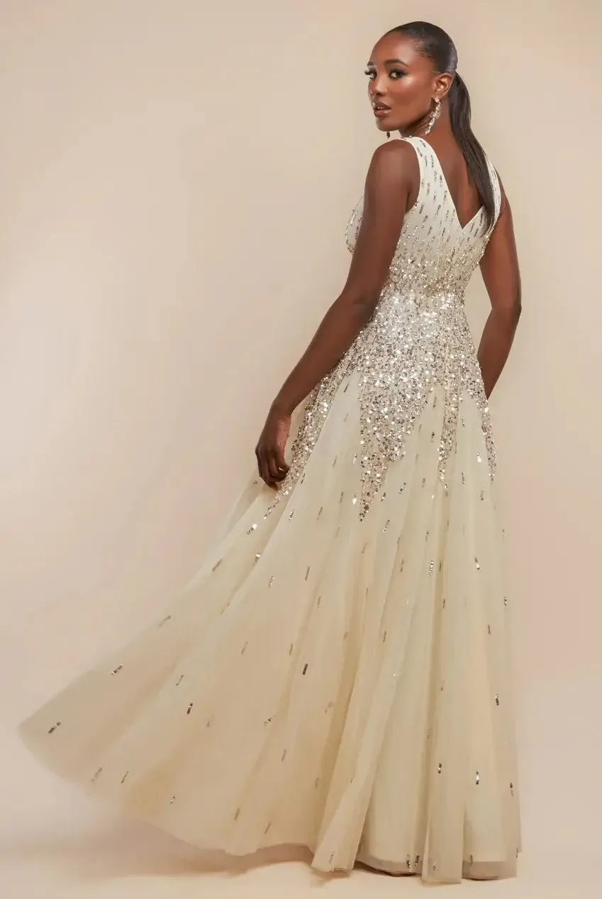 Goddiva Sunray Embellished Sequin A-Line Sleeveless Blush/Pink sold by Cargo product image thumbnail 3