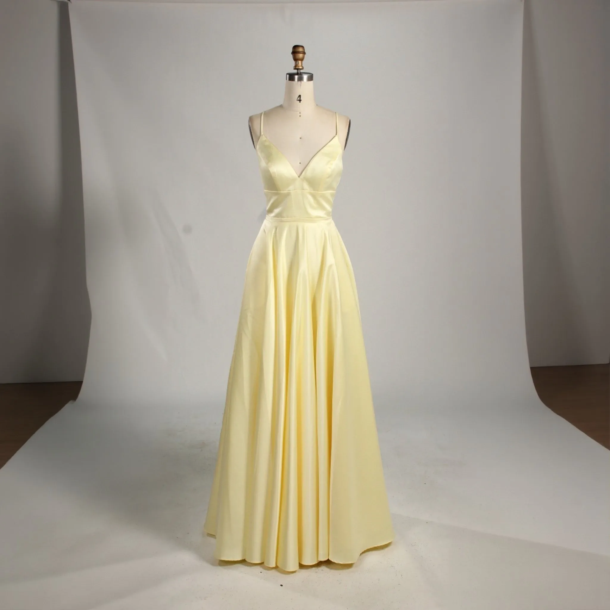 Ava Light Yellow Satin Ballgown – Jessica Stuart sold by Cargo product image thumbnail 2