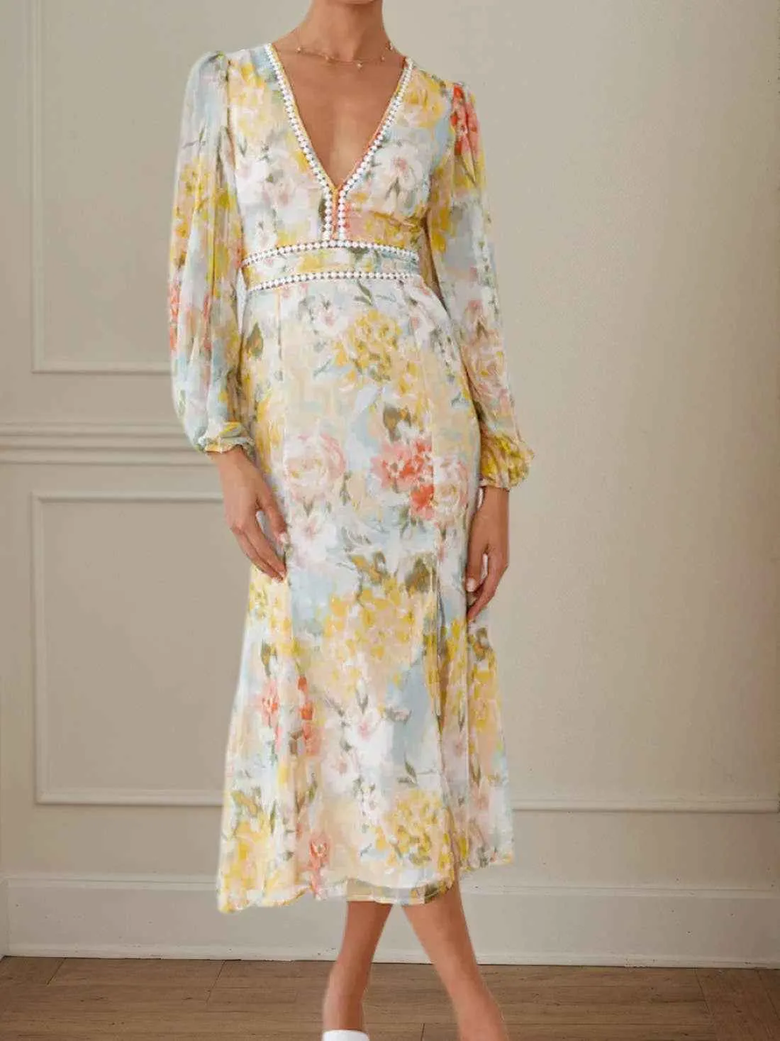 Boho Chiffon V-Neck Maxi Dress sold by Cargo product image thumbnail 3