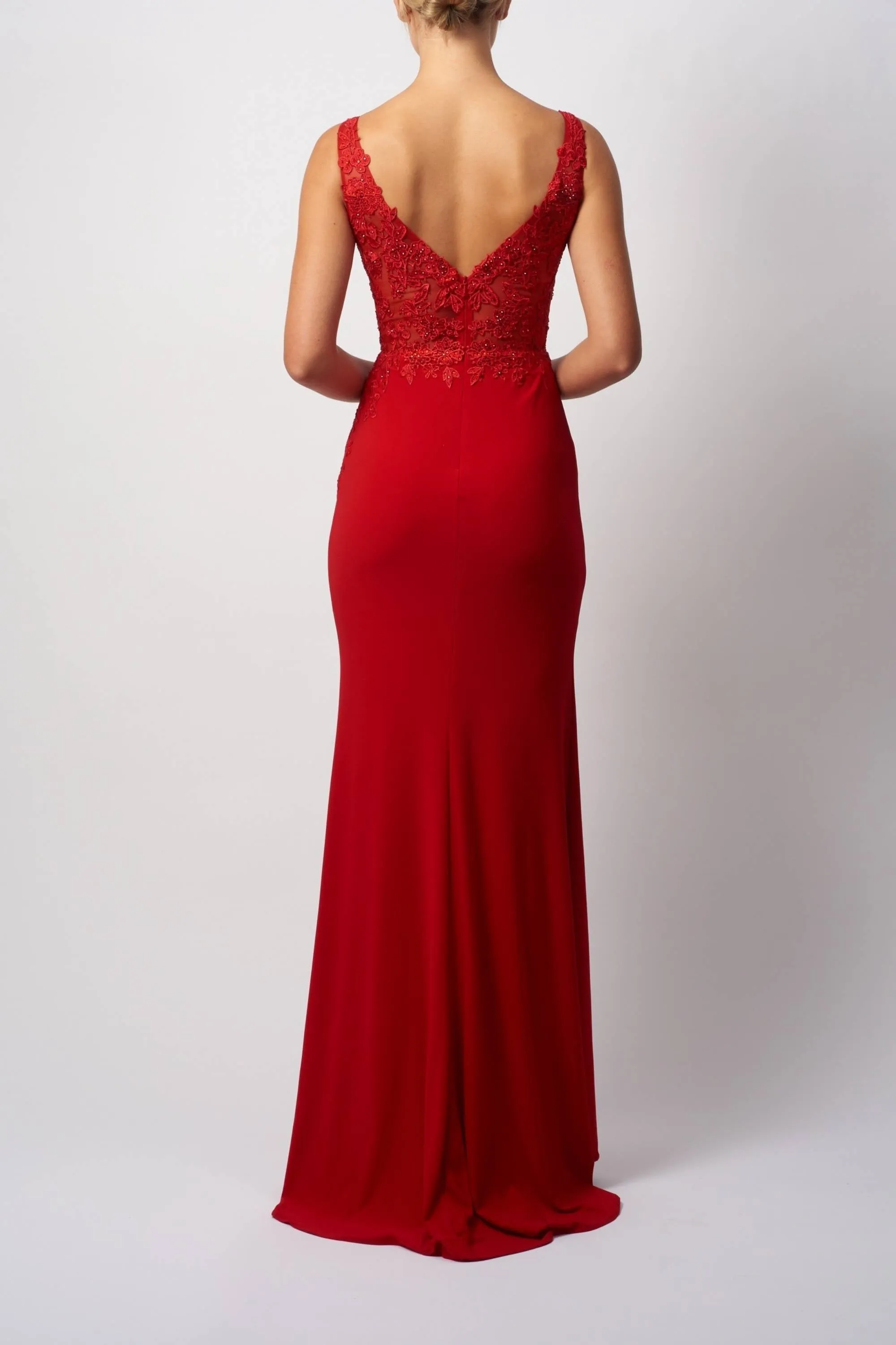 Mascara London MC12433 Red Embellished Jersey Gown sold by Cargo product image thumbnail 2