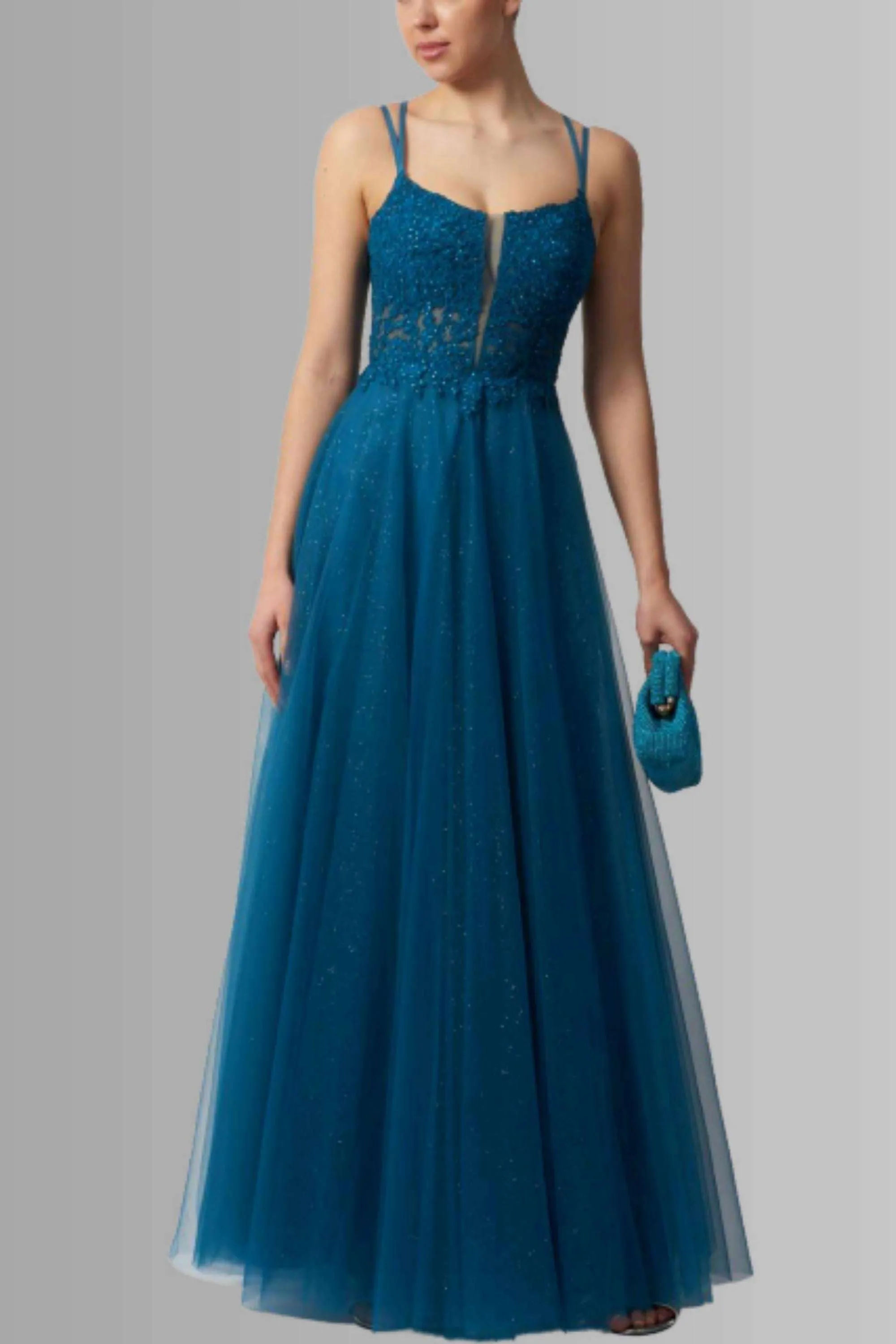 Mascara MC124431 Tie Back Tulle Ballgown sold by Cargo