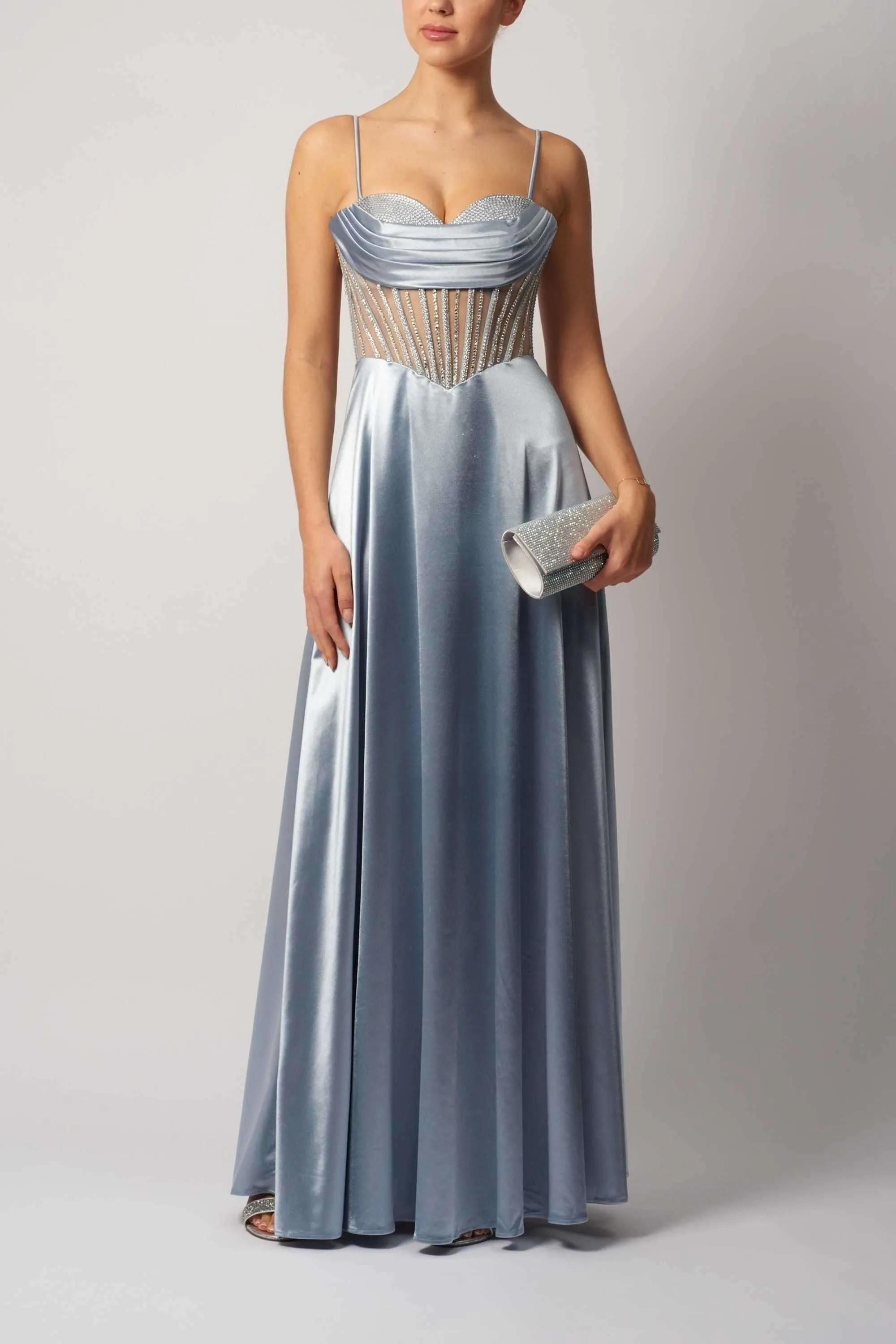Mascara London MC11444 Satin Ballgown sold by Cargo product image thumbnail 2