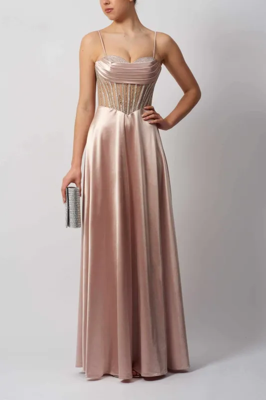 Mascara London MC11444 Satin Ballgown sold by Cargo