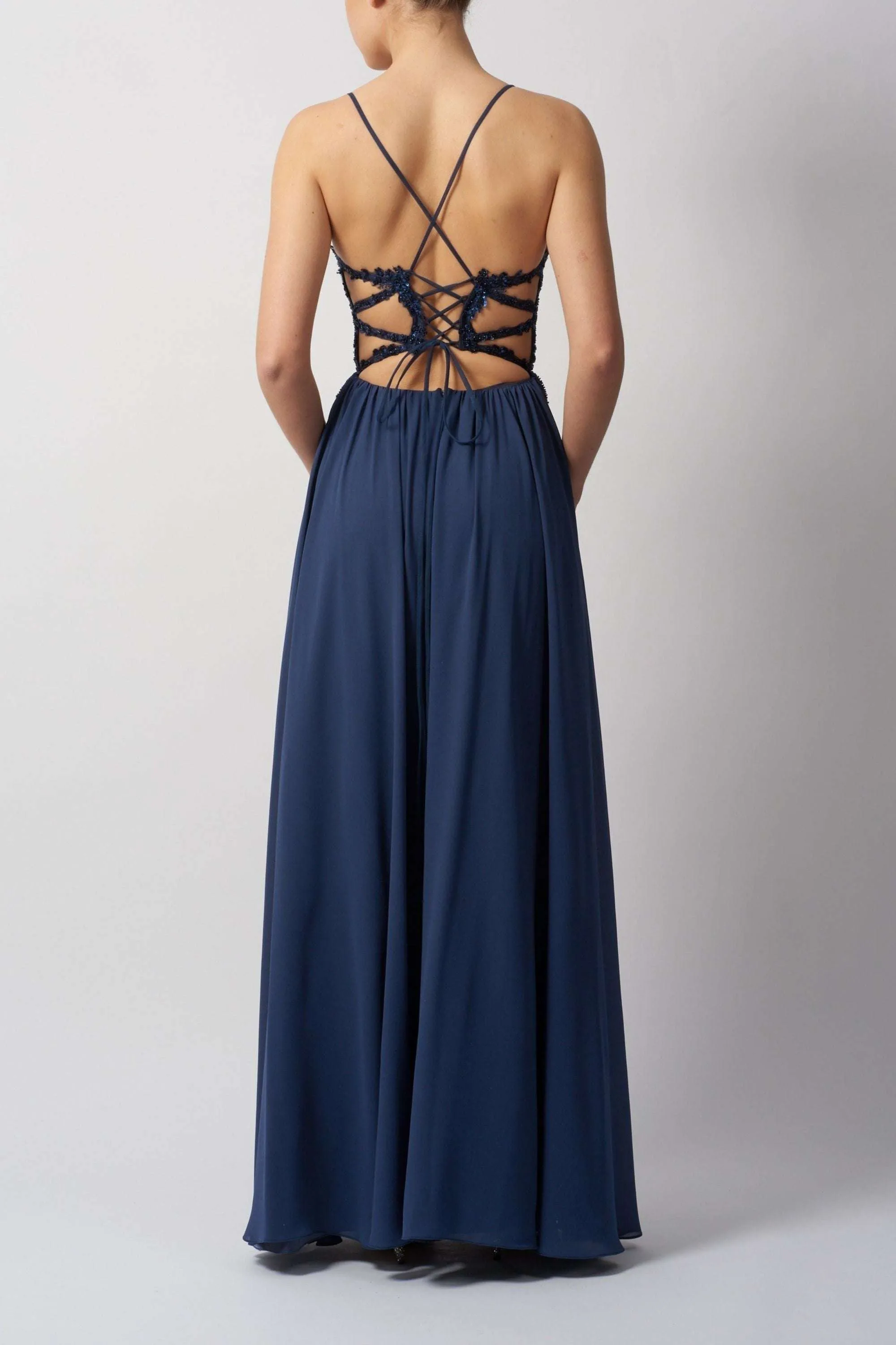 Mascara MC114414 Tie Back Chiffon Prom Dress sold by Cargo product image thumbnail 3