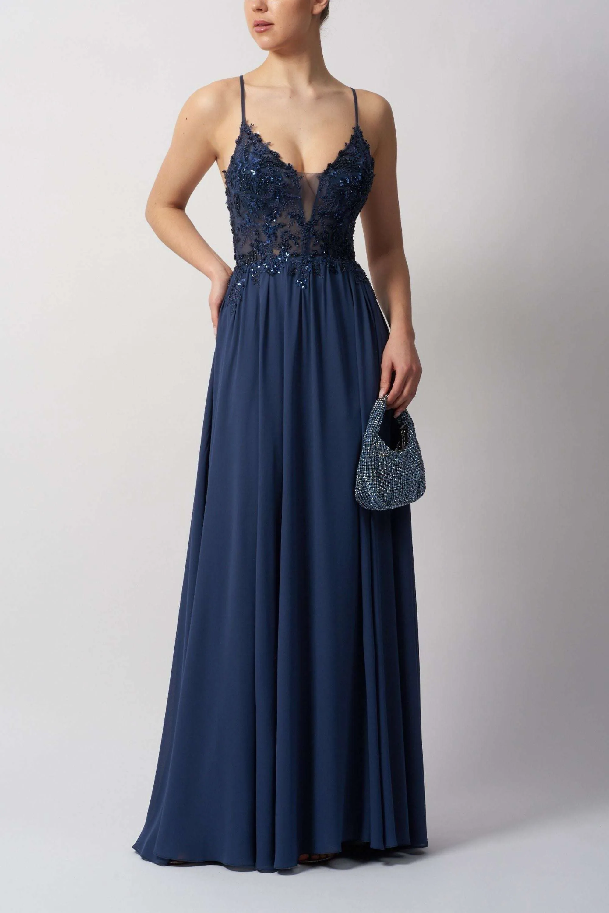 Mascara MC114414 Tie Back Chiffon Prom Dress sold by Cargo product image thumbnail 2