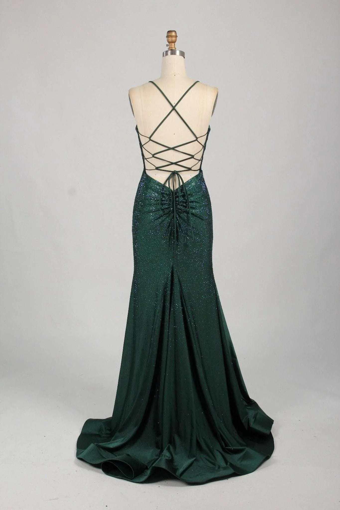 Poppy Green Rhinestone Long Evening Dress sold by Cargo product image thumbnail 2