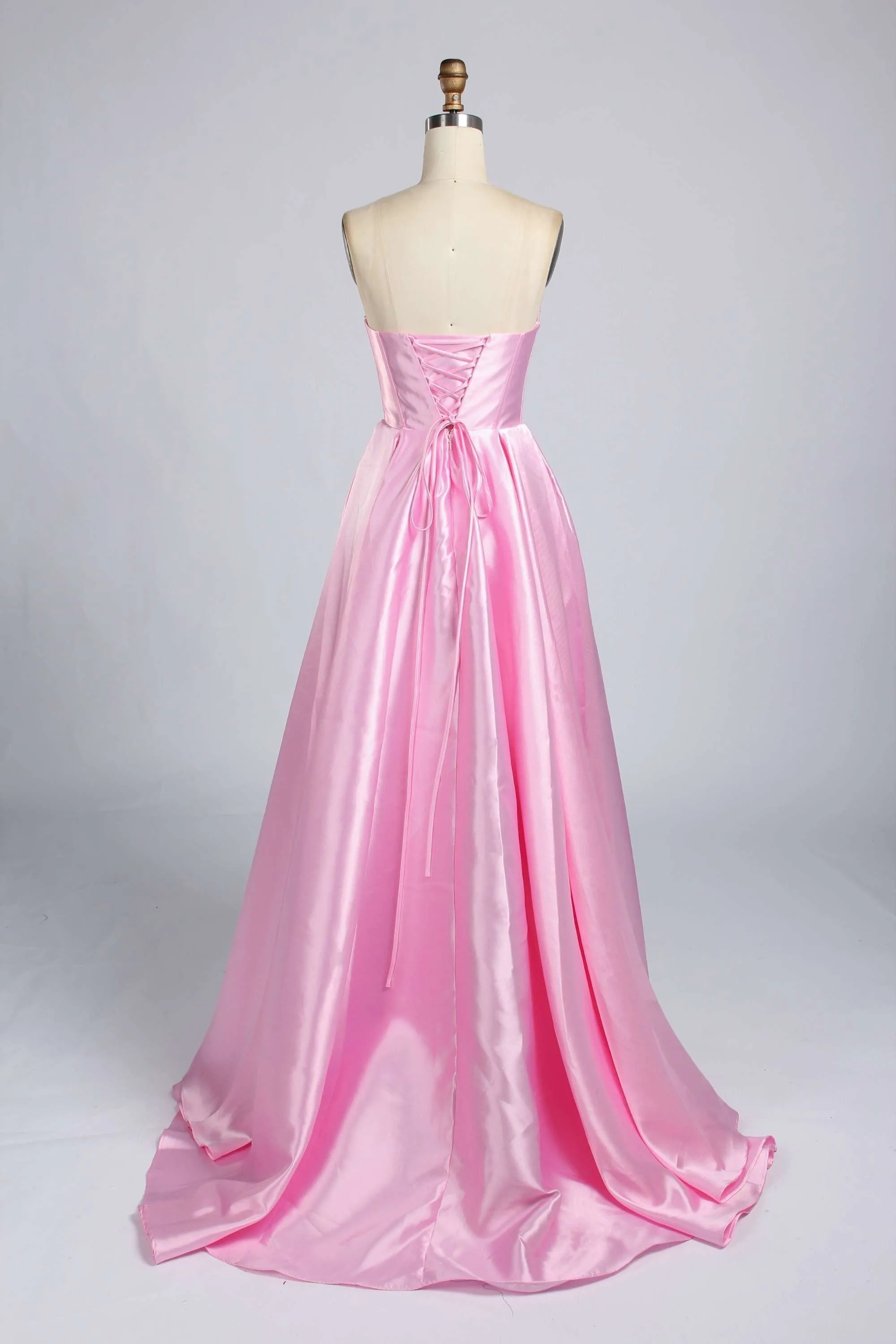 Jessica Stuart Carmen Pink Satin Ball Gown with Pockets sold by Cargo product image thumbnail 3