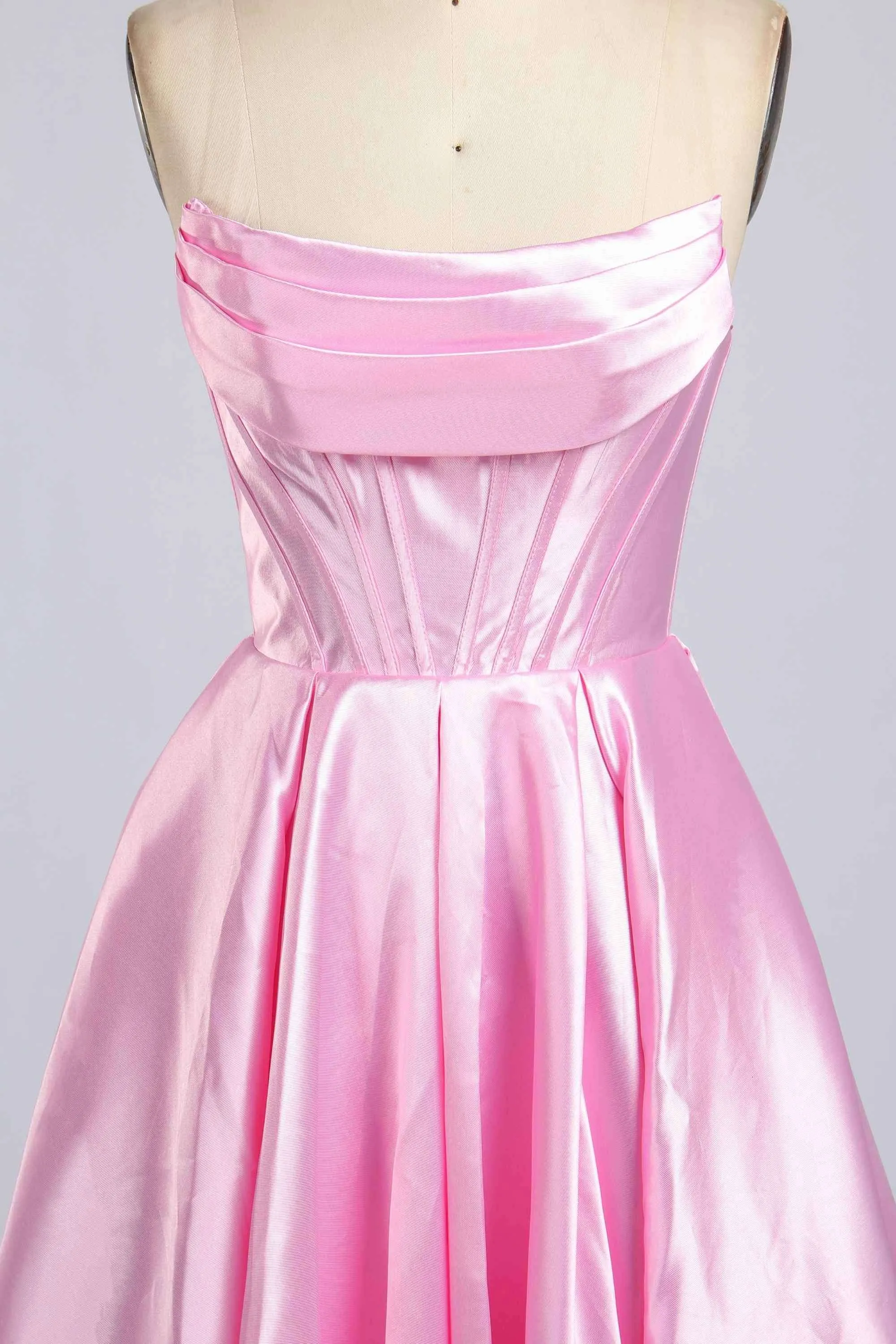 Jessica Stuart Carmen Pink Satin Ball Gown with Pockets sold by Cargo product image thumbnail 2