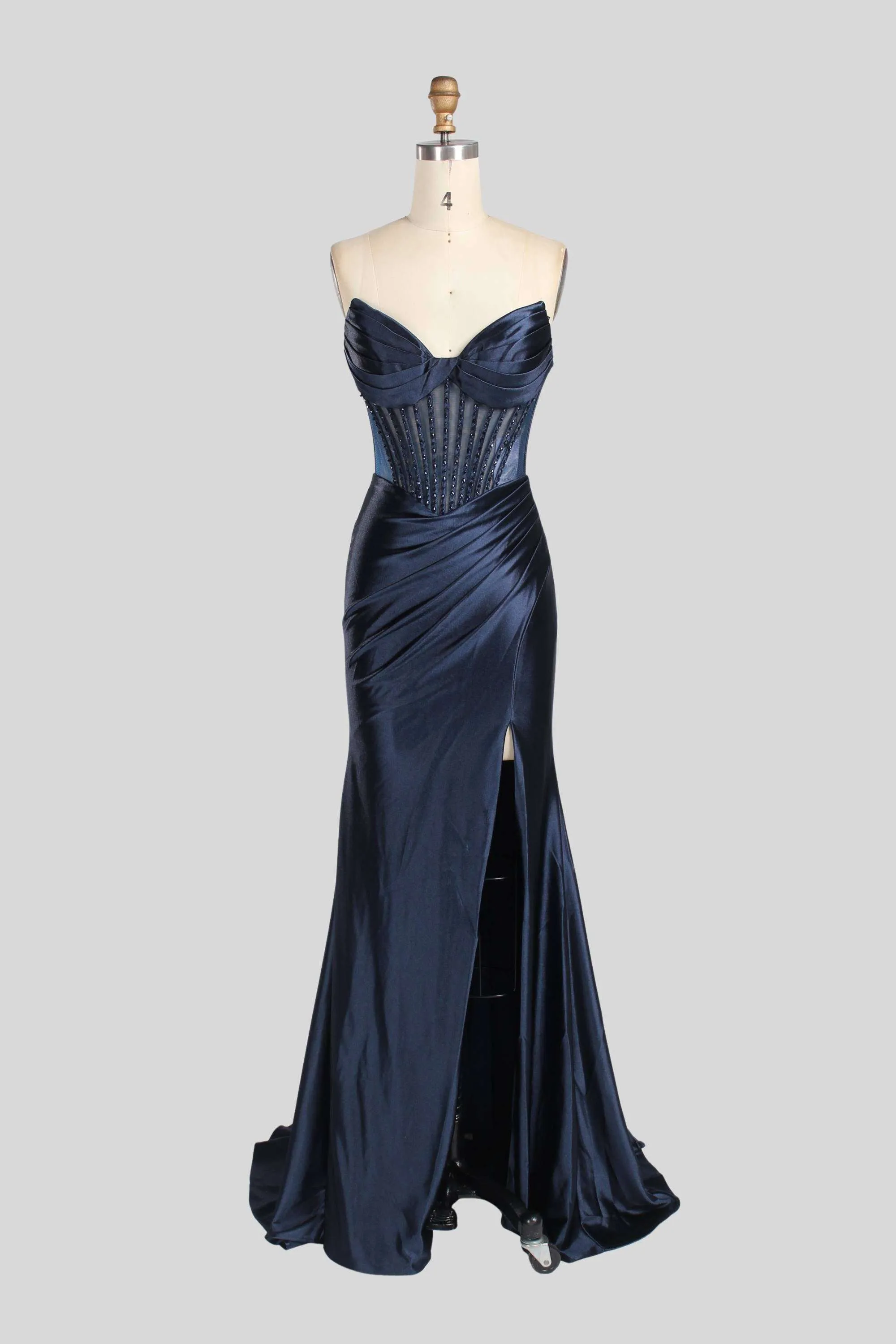 Jessica Stuart Annabelle Stunning Satin Strapless Gown 33276 sold by Cargo