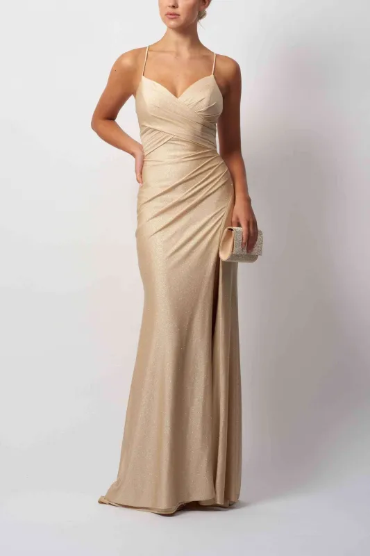 Mascara London MC112311 Champagne Corset Prom Dress sold by Cargo
