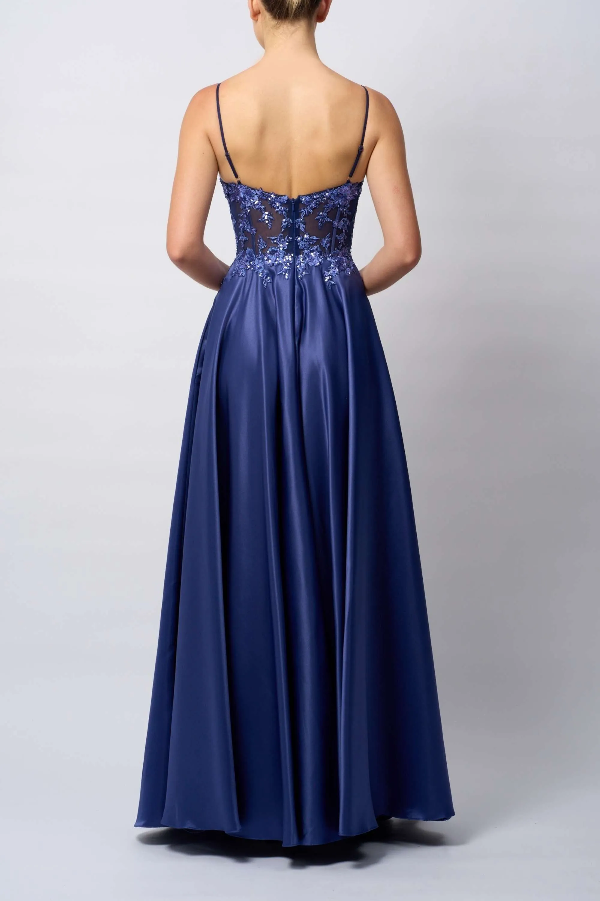 Mascara MC19423 Elegant Beaded Satin Gown sold by Cargo product image thumbnail 2