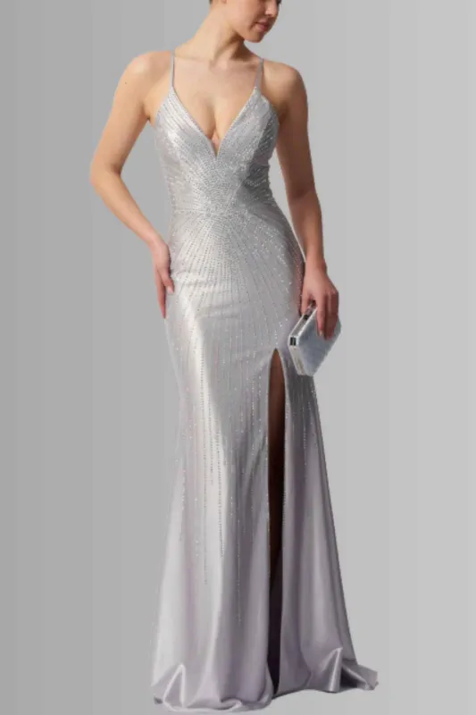 Diamonte Satin Prom Dress London MC12511 sold by Cargo